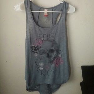 No Boundaries hi lo lace tank top sz M